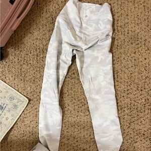 Lululemon White Camo Leggings